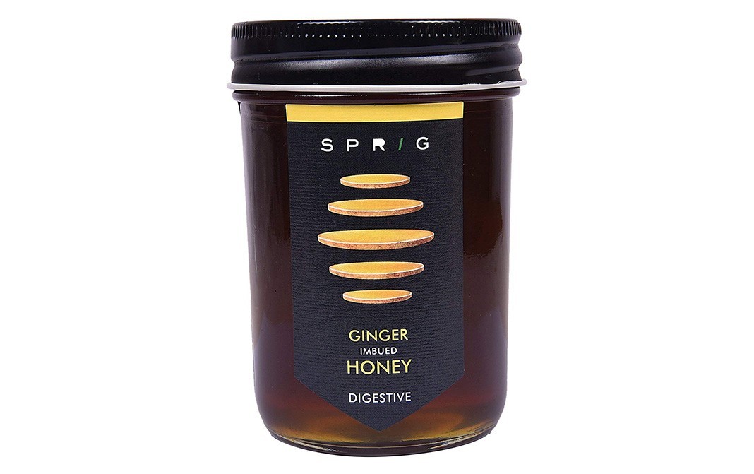 Sprig Ginger Imbued Honey, Digestive    Container  325 grams